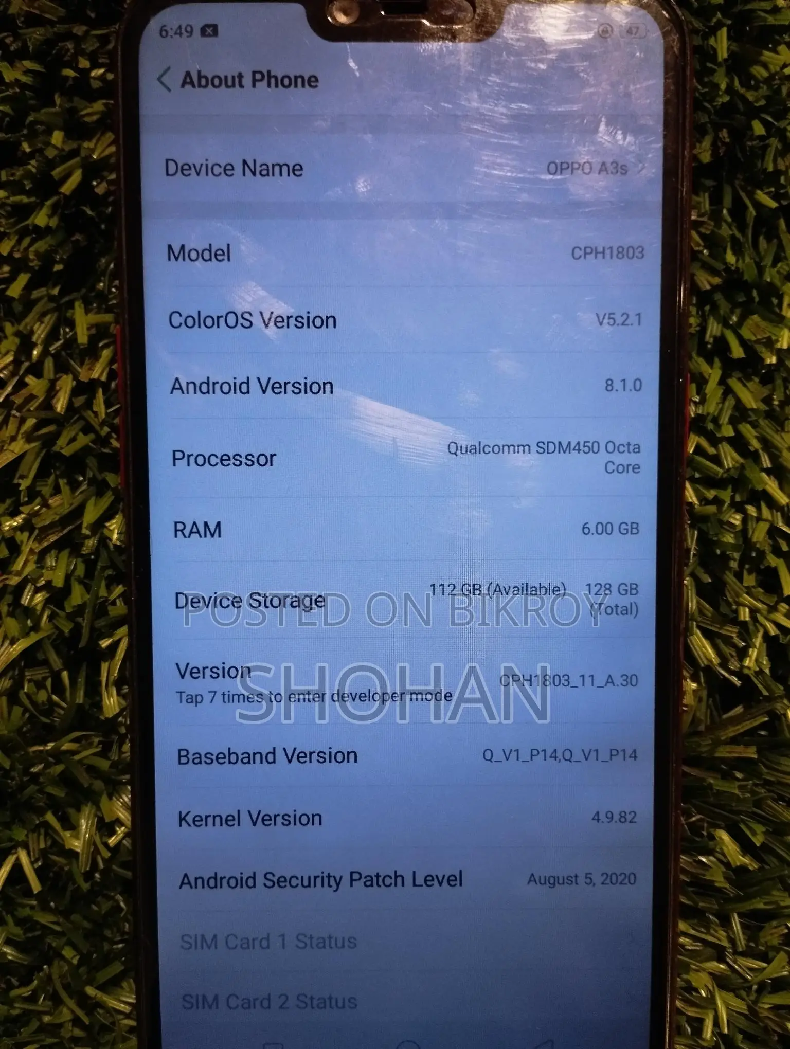 OPPO A3s 6/128 GB (Used)