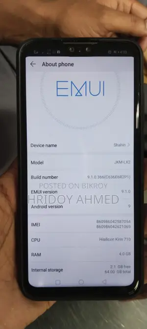 Huawei Y9 . (Used)