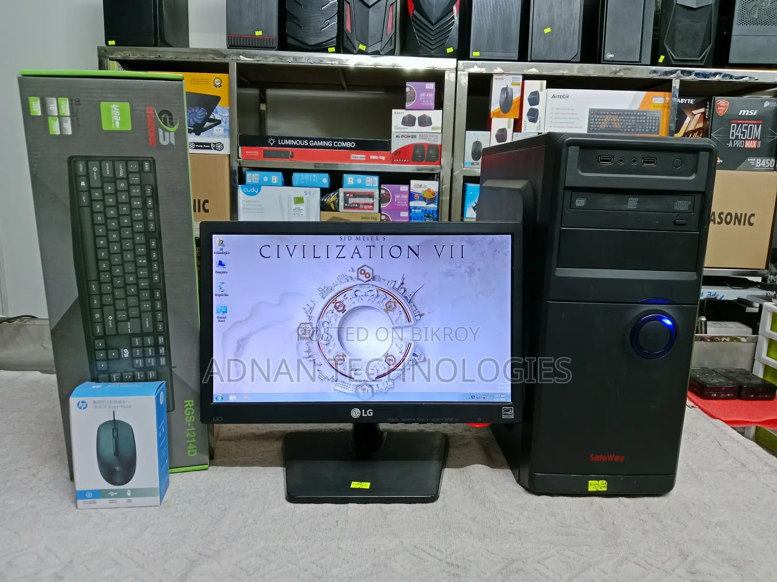 Intel Dual Core & LG 16” LED Budget Desktop Computer Setup