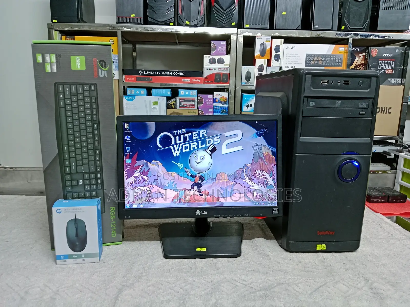 Intel Dual Core & LG 16” LED Budget Desktop Computer Setup