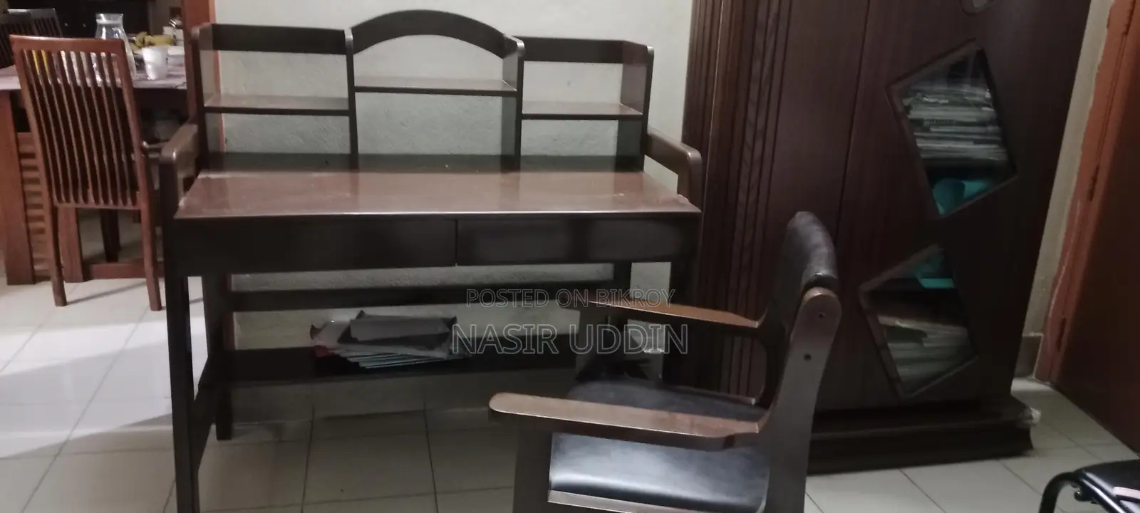Teak Wood Study Table and Chair