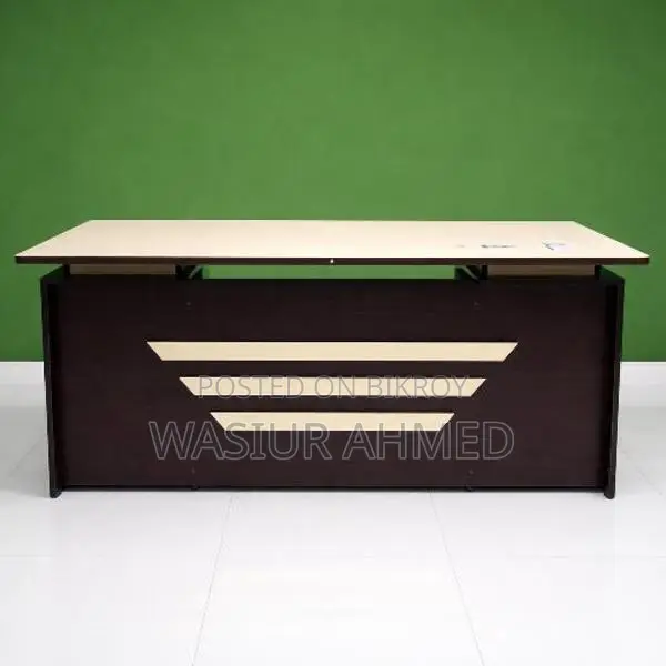 2 Office Tables (5ft/3ft) and 1 Double Cushion SS Chair for Sale
