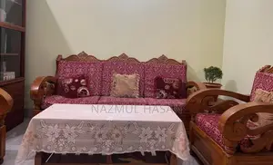 Used Original Shegun Wooden Sofa Set 3+1+1 With Tea Table
