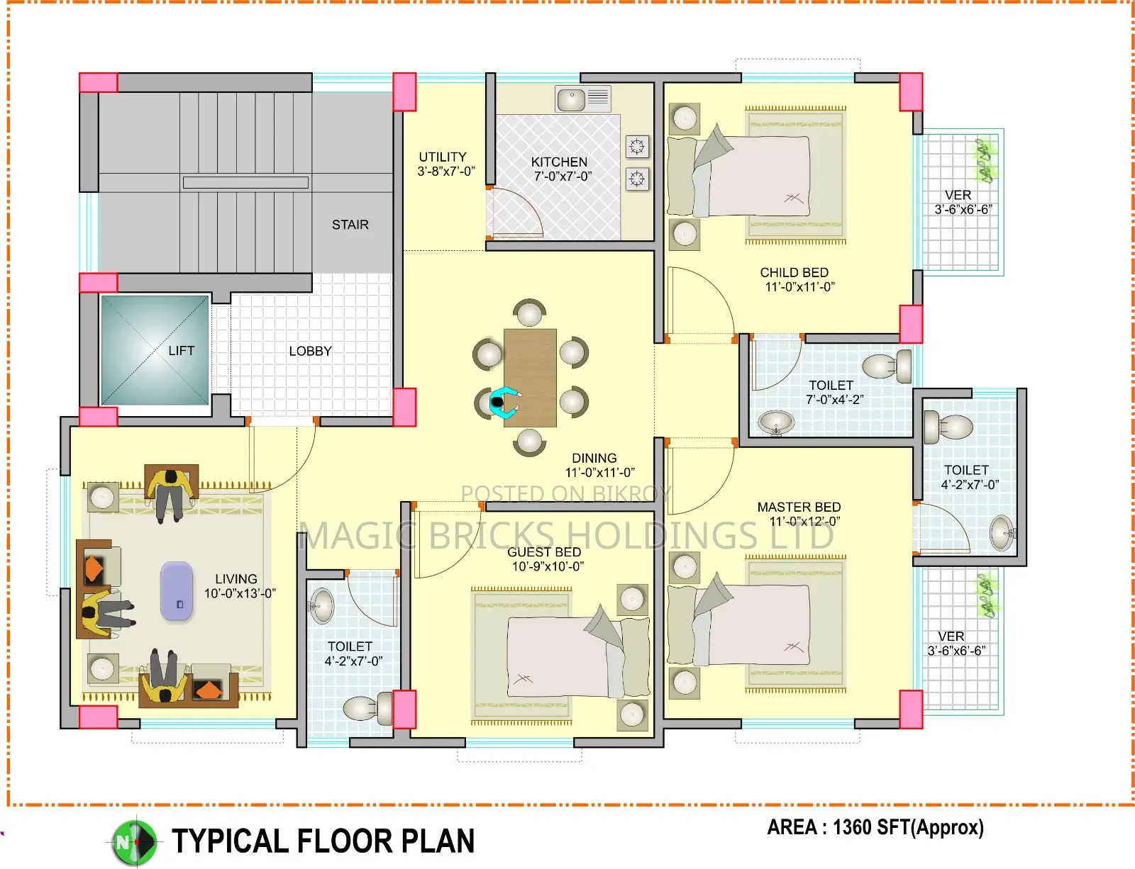 1360 sqft Interior-Designed Flat for Sale in Mohammadi Housing Society
