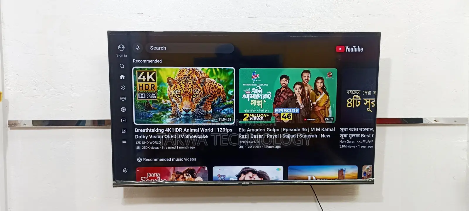 Vision-43" Inch Smart Android Frameless Voice Control TV