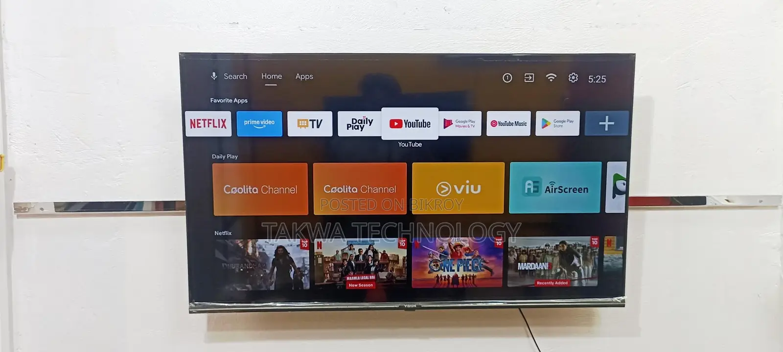 Vision-43" Inch Smart Android Frameless Voice Control TV
