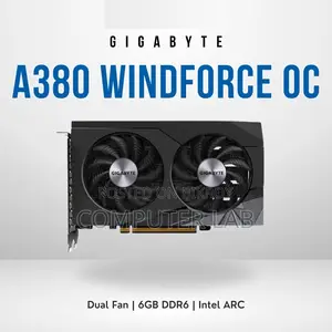 GIGABYTE Intel Arc A380 WINDFORCE OC 6GB DDR6 Graphics with 1-Year Warranty