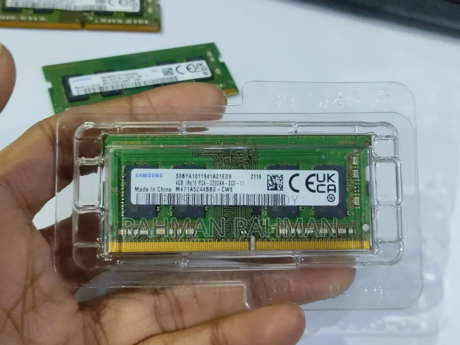 DDR4 3200MHz 4GB Laptop RAM (Original & Fresh) – Urgent Sell