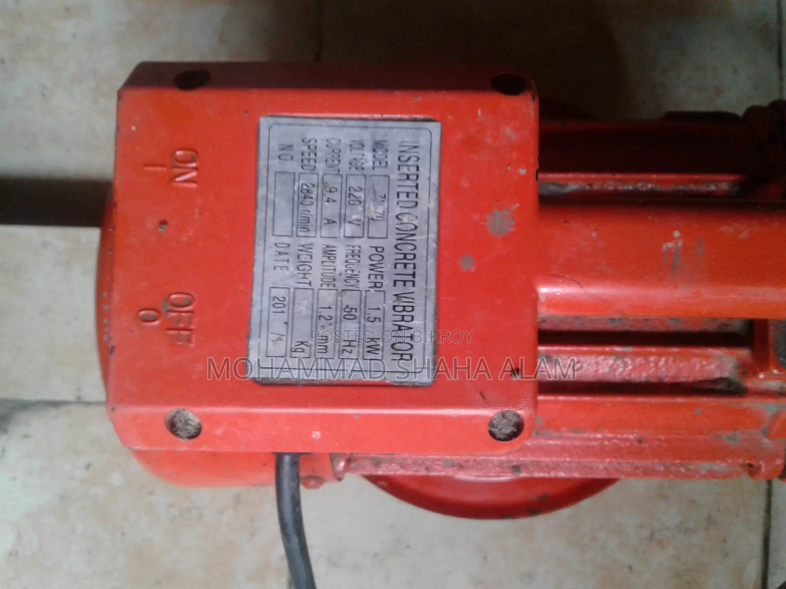 Concrete Vibrator For Sale