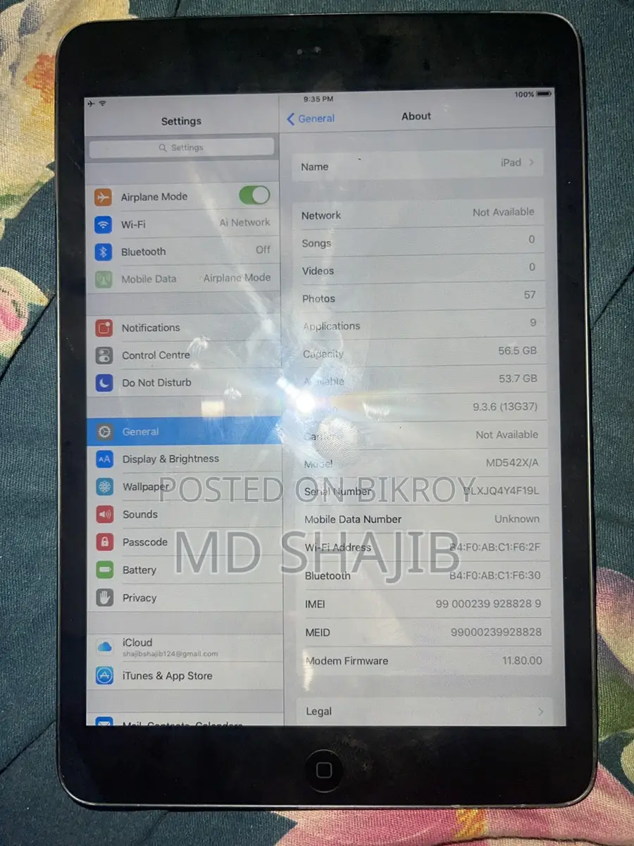 Apple ipad mini3 sim +wifi (Used)