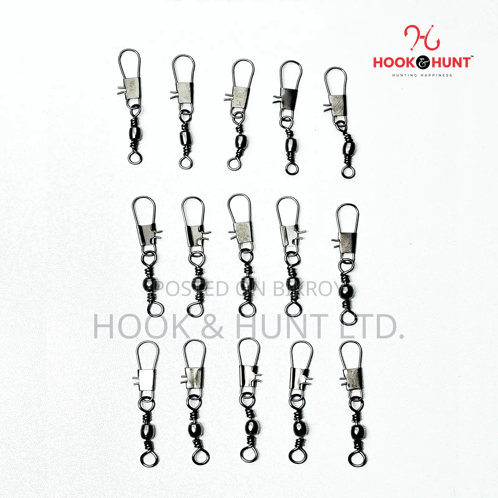 25 Pcs (11–14) Size Fishing Swivel Interlock Snap | Hook & Hunt