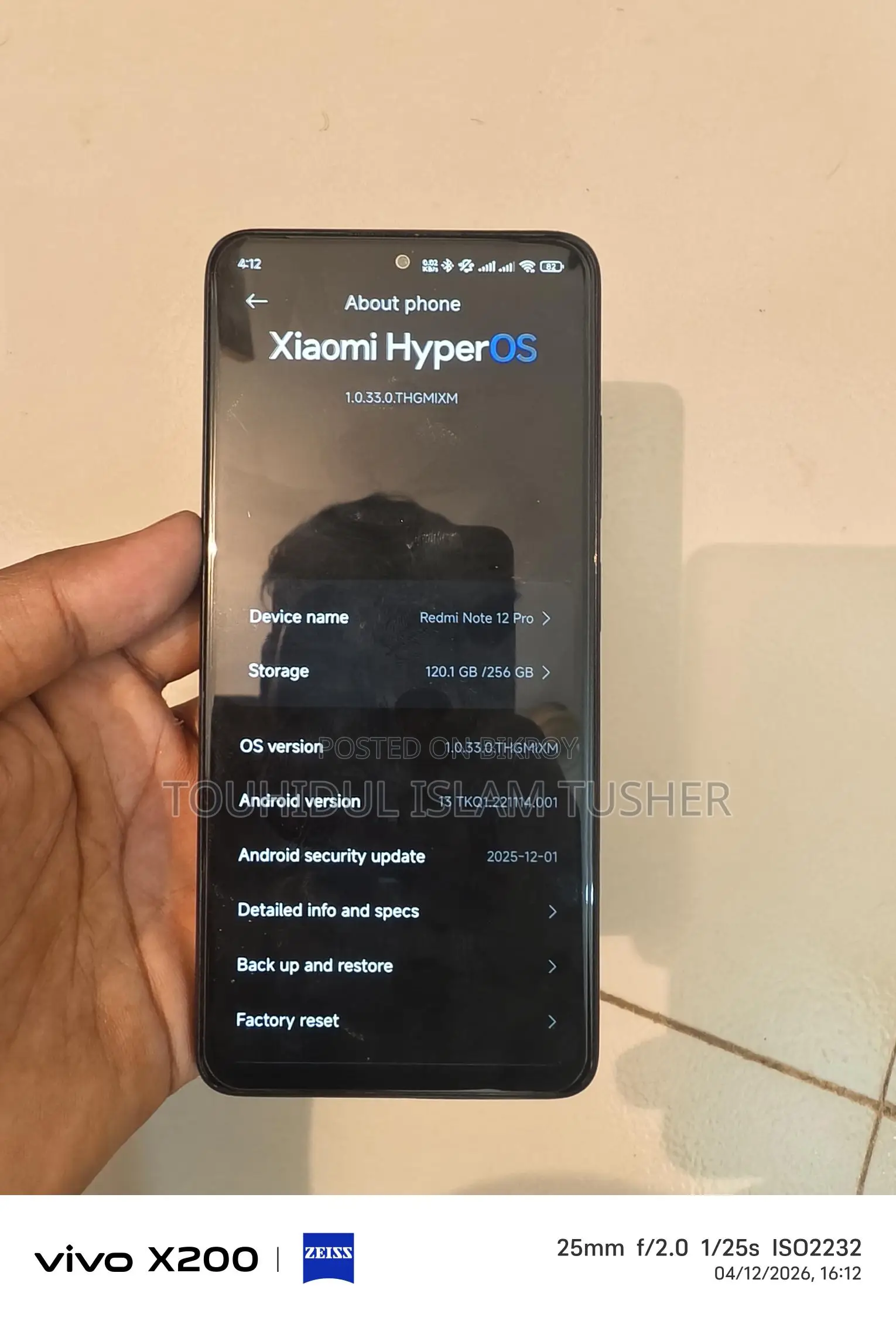 Xiaomi Redmi Note 12 Pro 4G (Used)