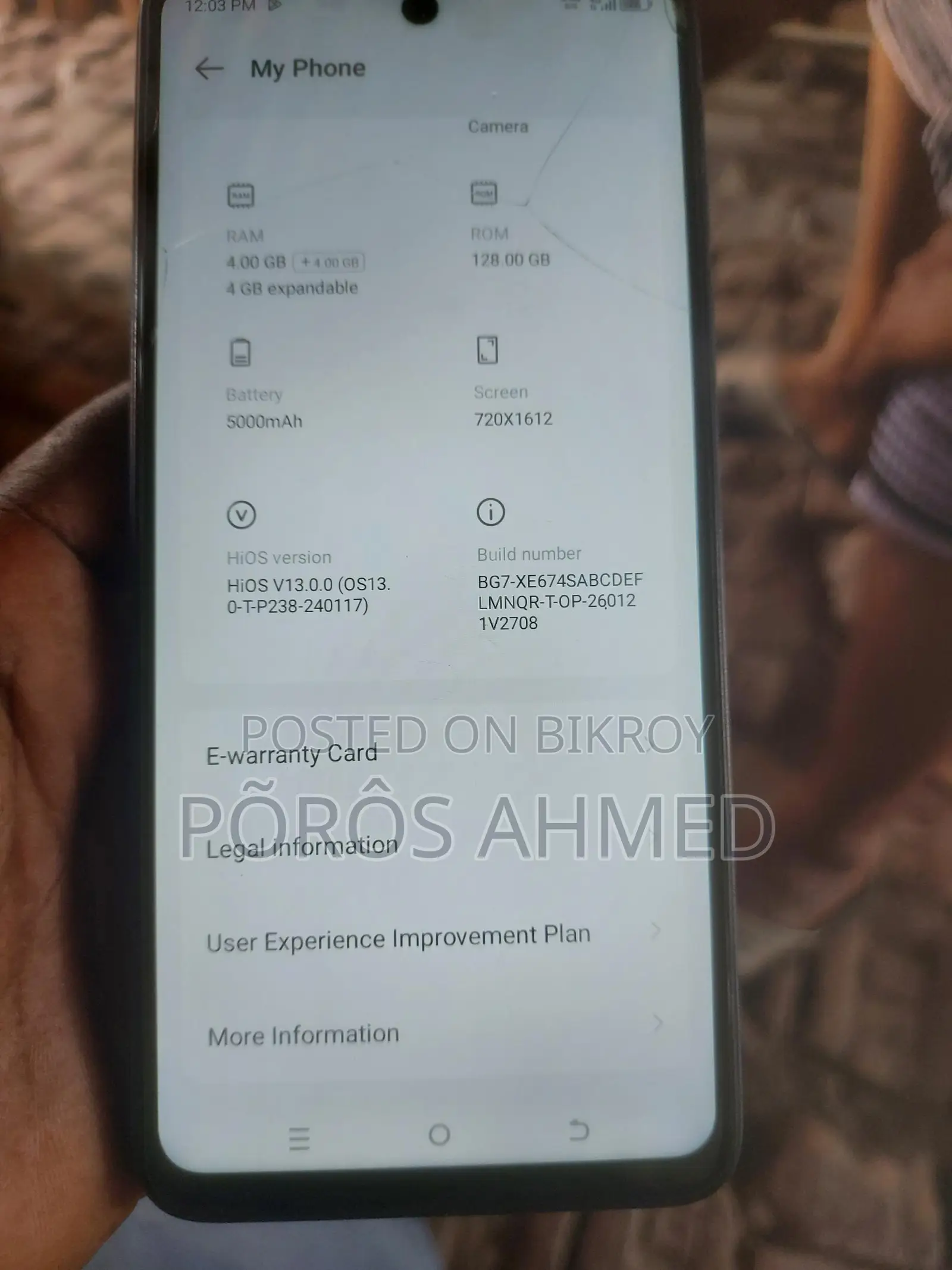 Tecno Camon 20 4+4+128 (Used)