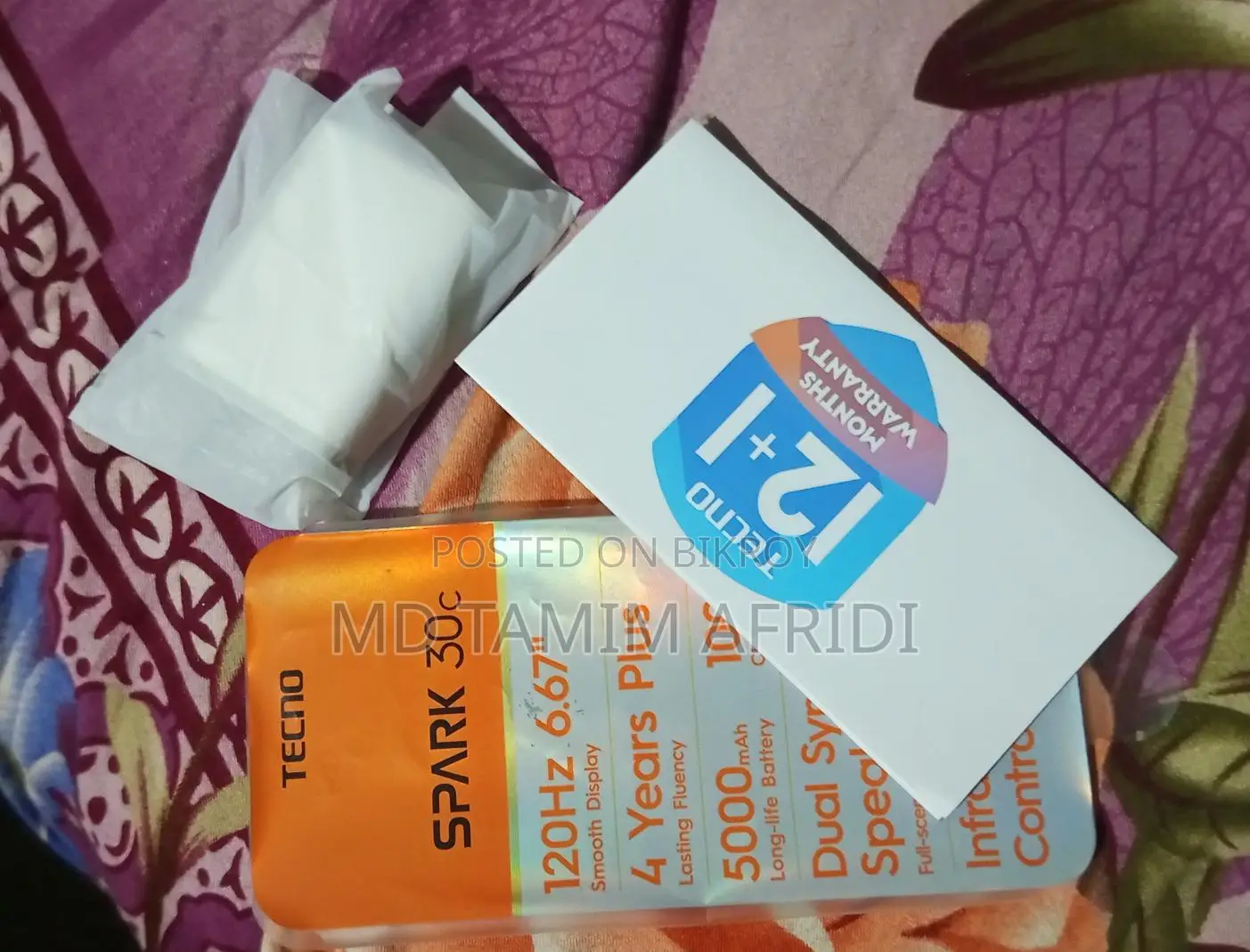 Tecno Spark 30c 6+6/128 (Used)