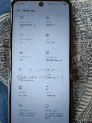 টেকনো স্পার্ক ১০ প্রো . (ব্যবহৃত)