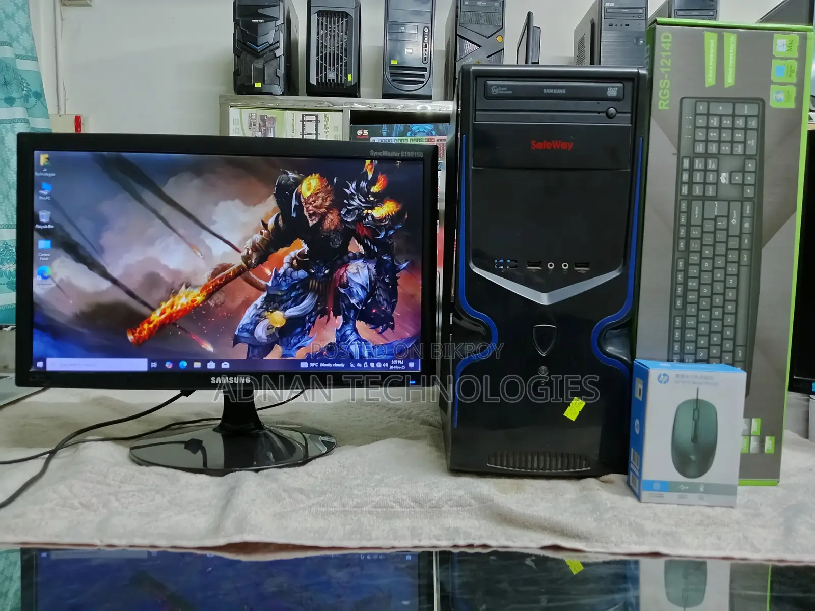 Full Desktop Setup | Intel Dual Core + Samsung 19″ LED Monitor