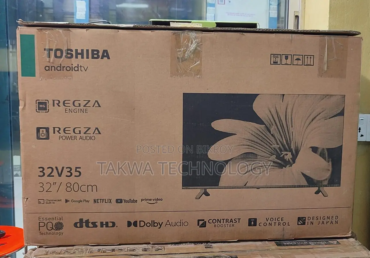 Toshiba-32" Inch Android Frameless Voice Control 4K Support