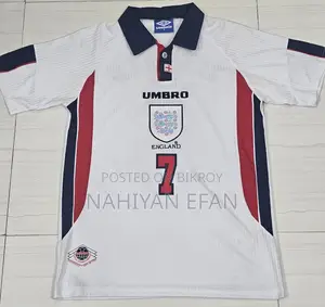 England 1998 Retro Jersey with Beckham 7 (Imported)