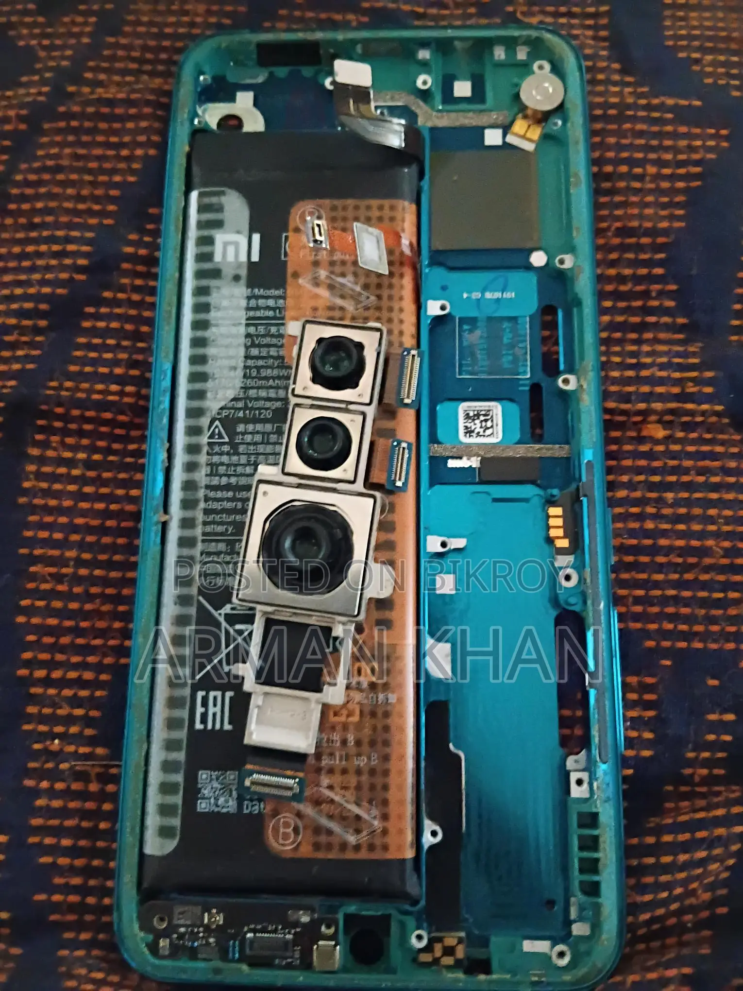 Mi Note 10 Lite Battery Camera Body