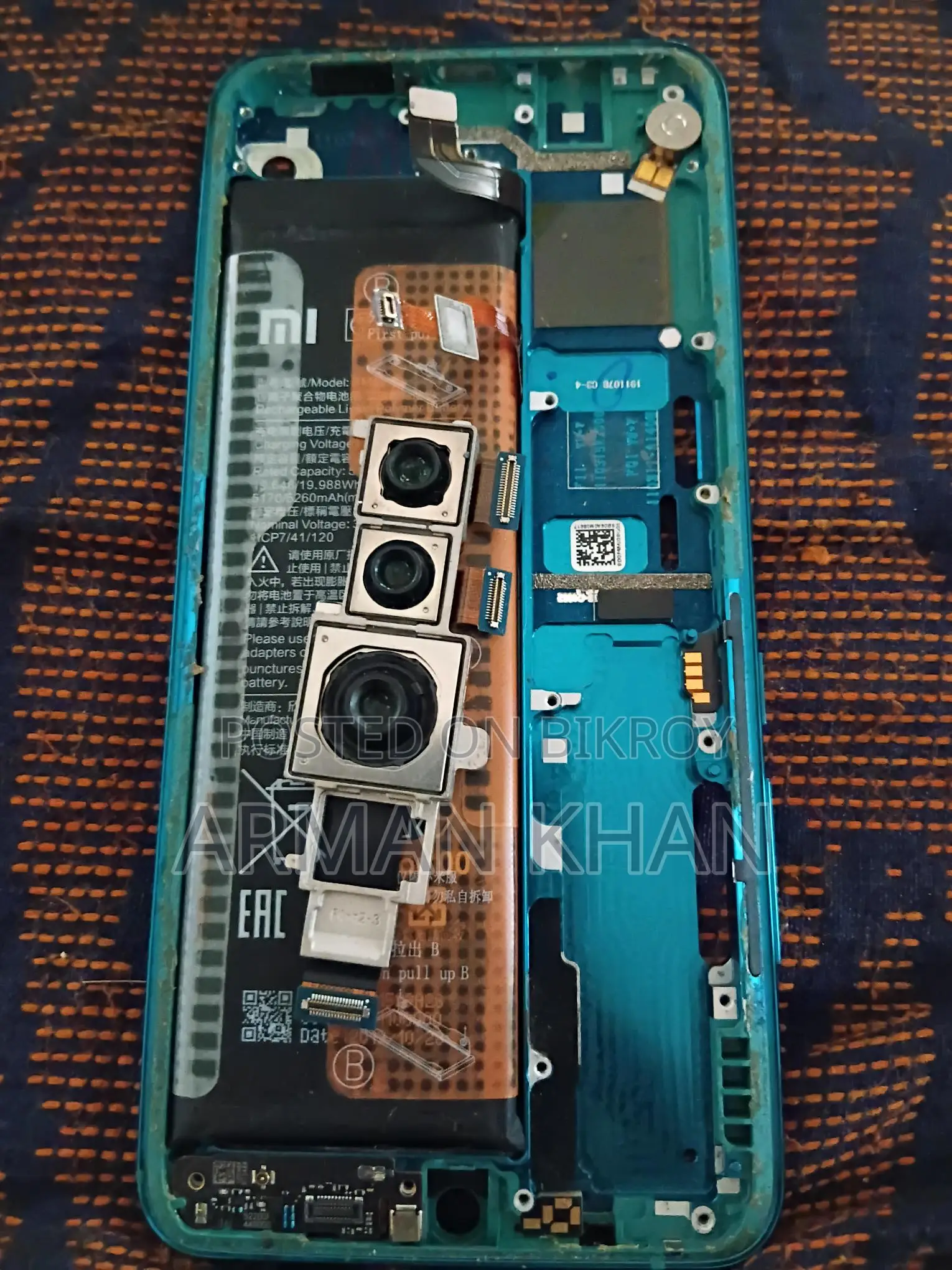 Mi Note 10 Lite Battery Camera Body