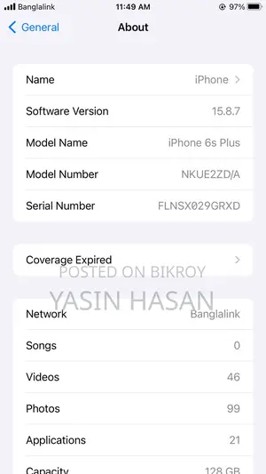 Apple iPhone 6 Plus ` (Used)