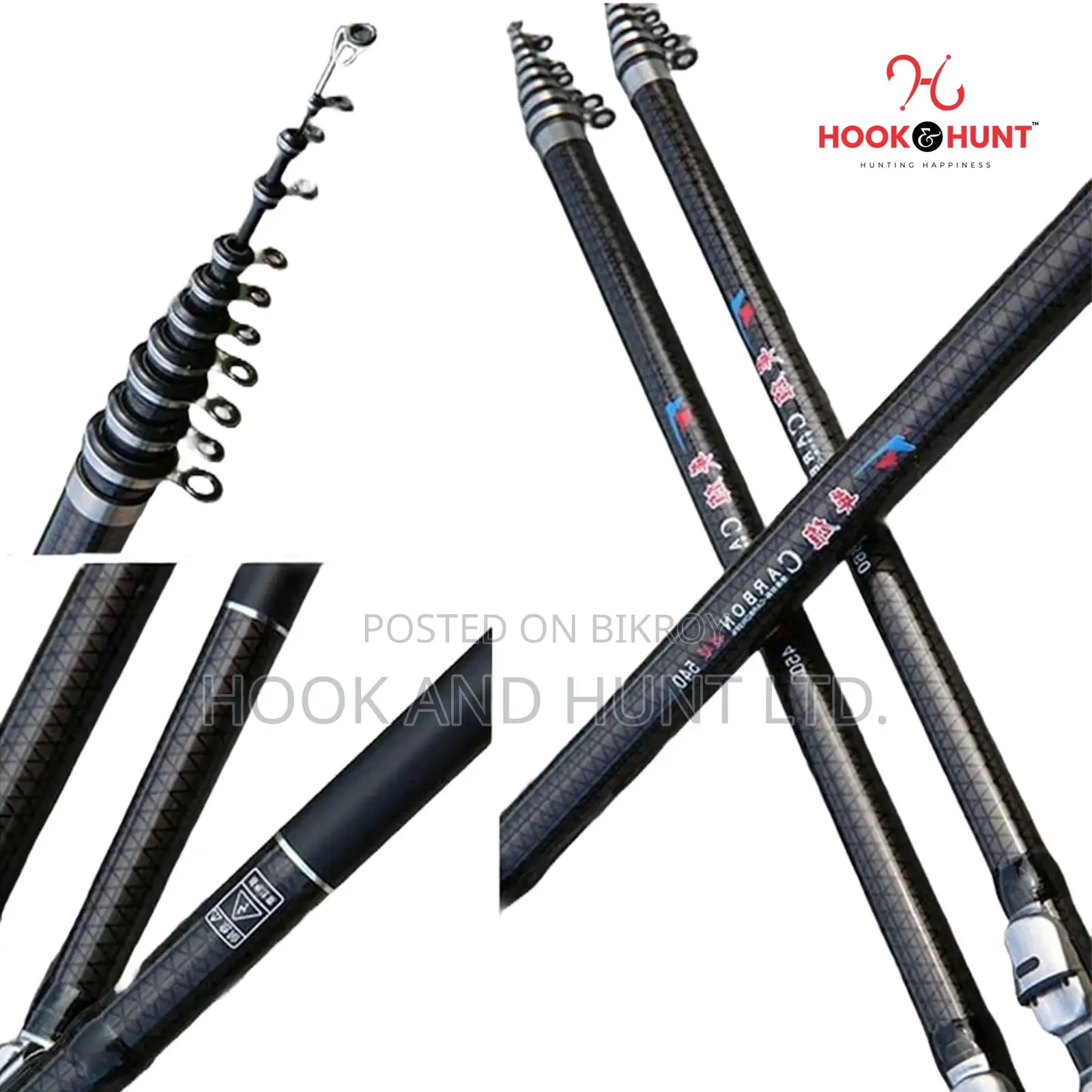 Alpha Carbon Rock Fishing Rod 3.0–4.5m | Hook Hunt