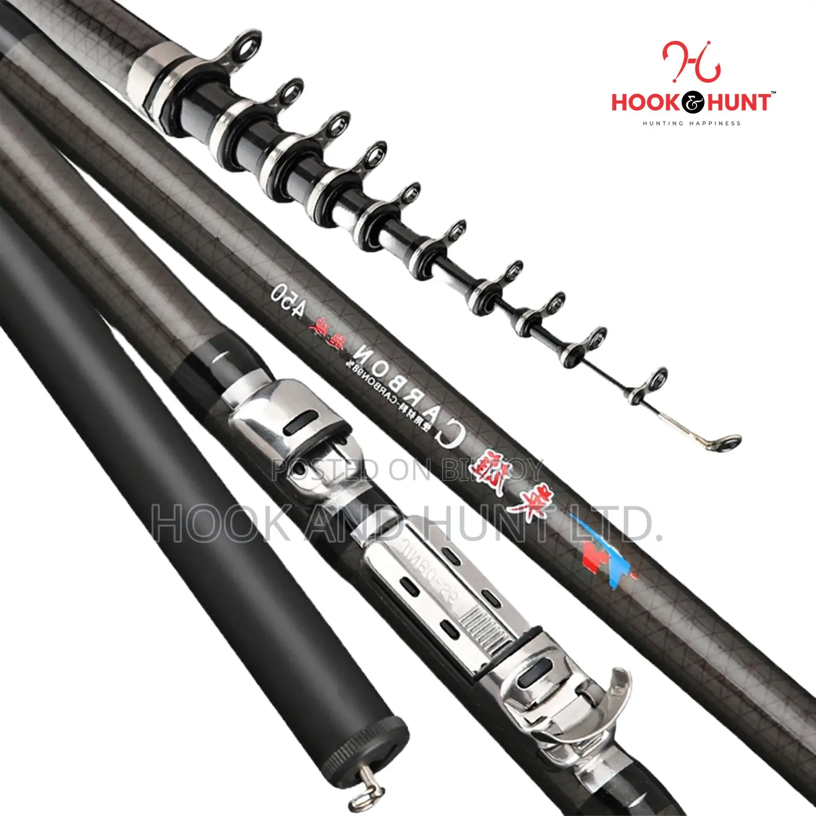 Alpha Carbon Rock Fishing Rod 3.0–4.5m | Hook Hunt