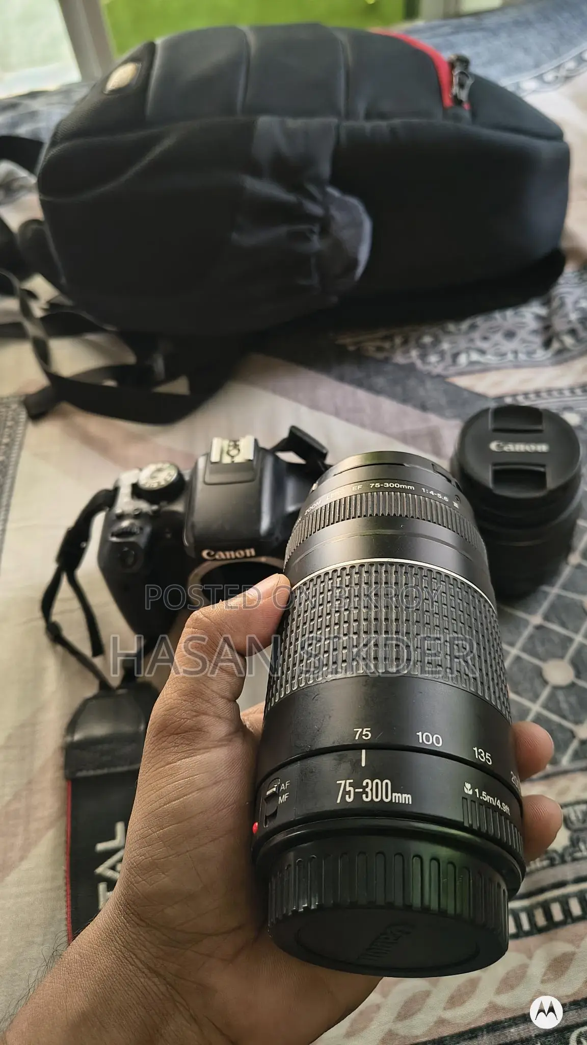 canon eos 750D, 18- 55mm kit lence, 75-300mm jum lance