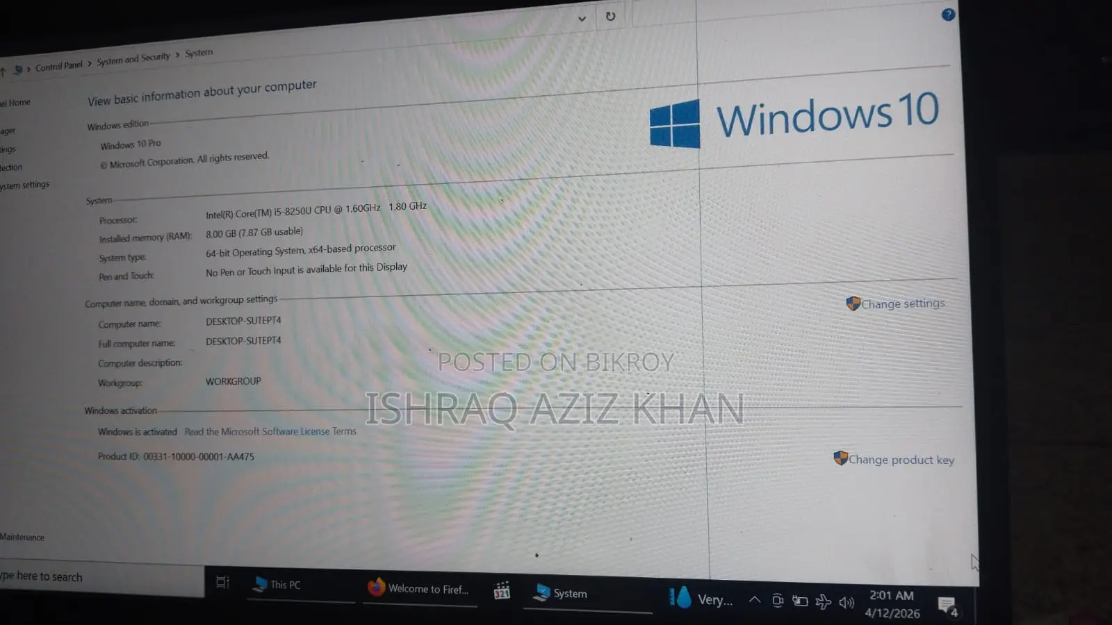 Used Running Laptop