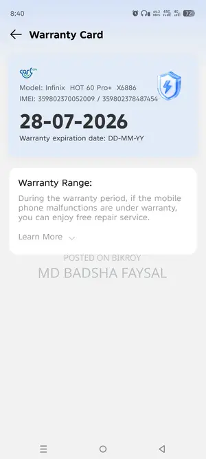 Infinix Hot 60 Pro Plus 8/128 (Used)
