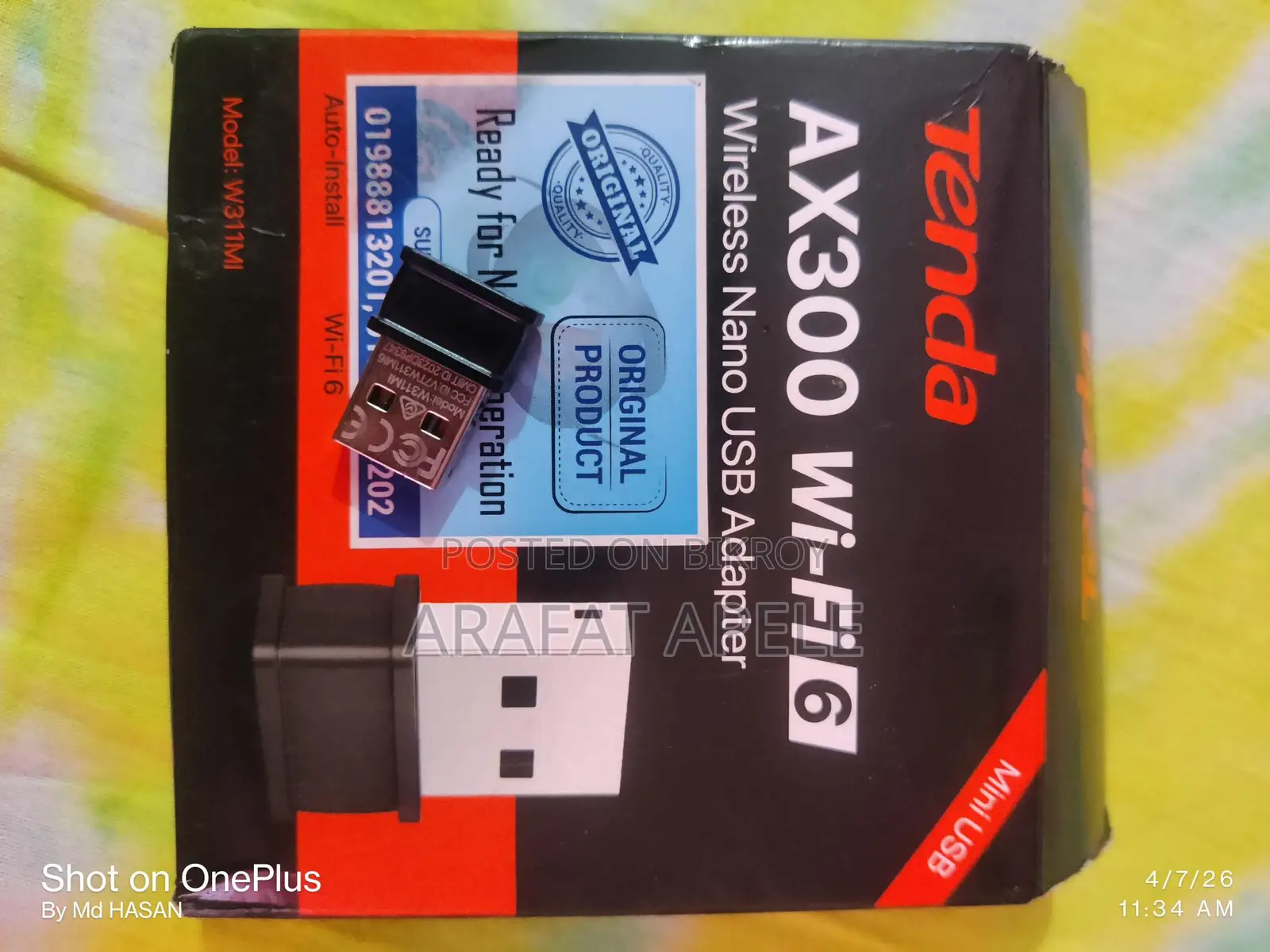 Tenda AX300 Wi-Fi 6 USB Adapter