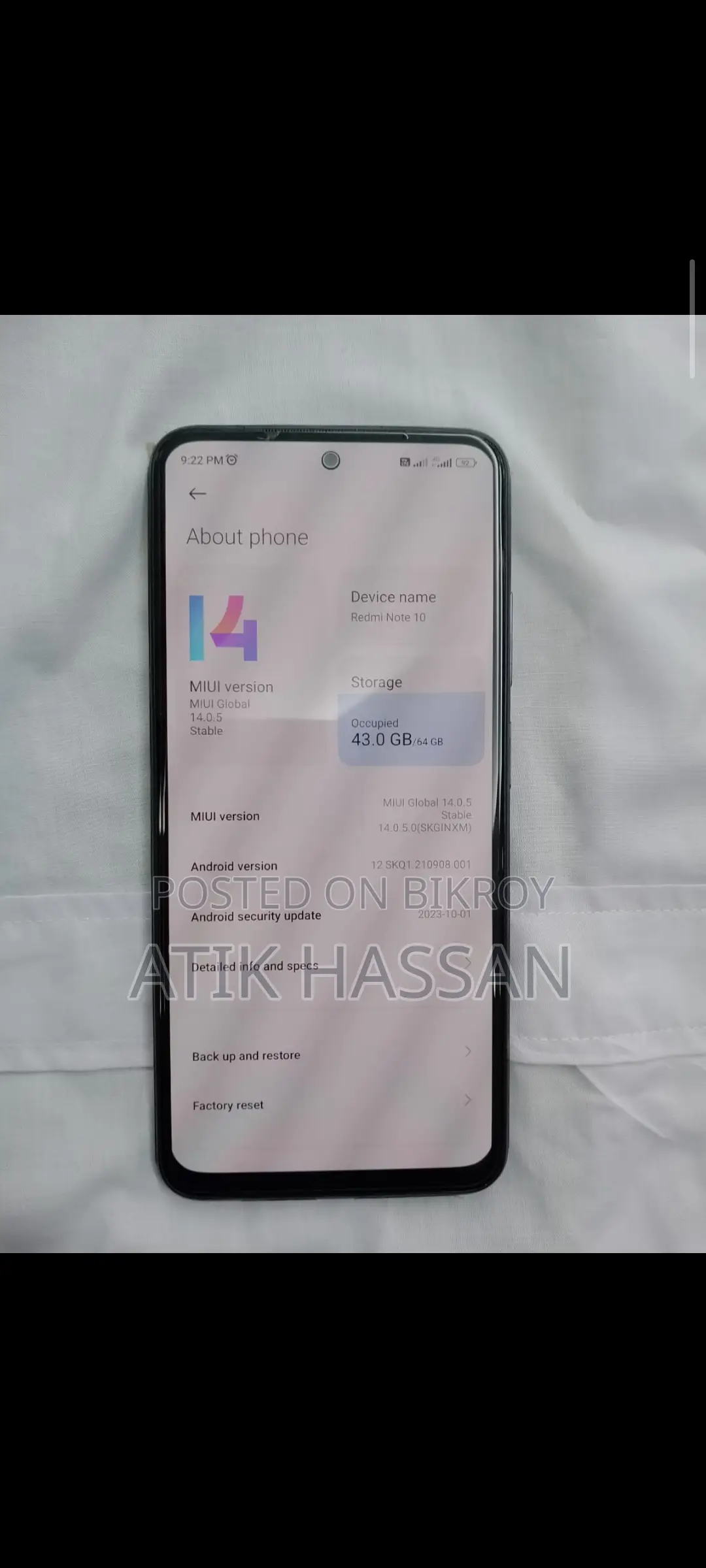 Xiaomi Redmi Note 10 (Used)