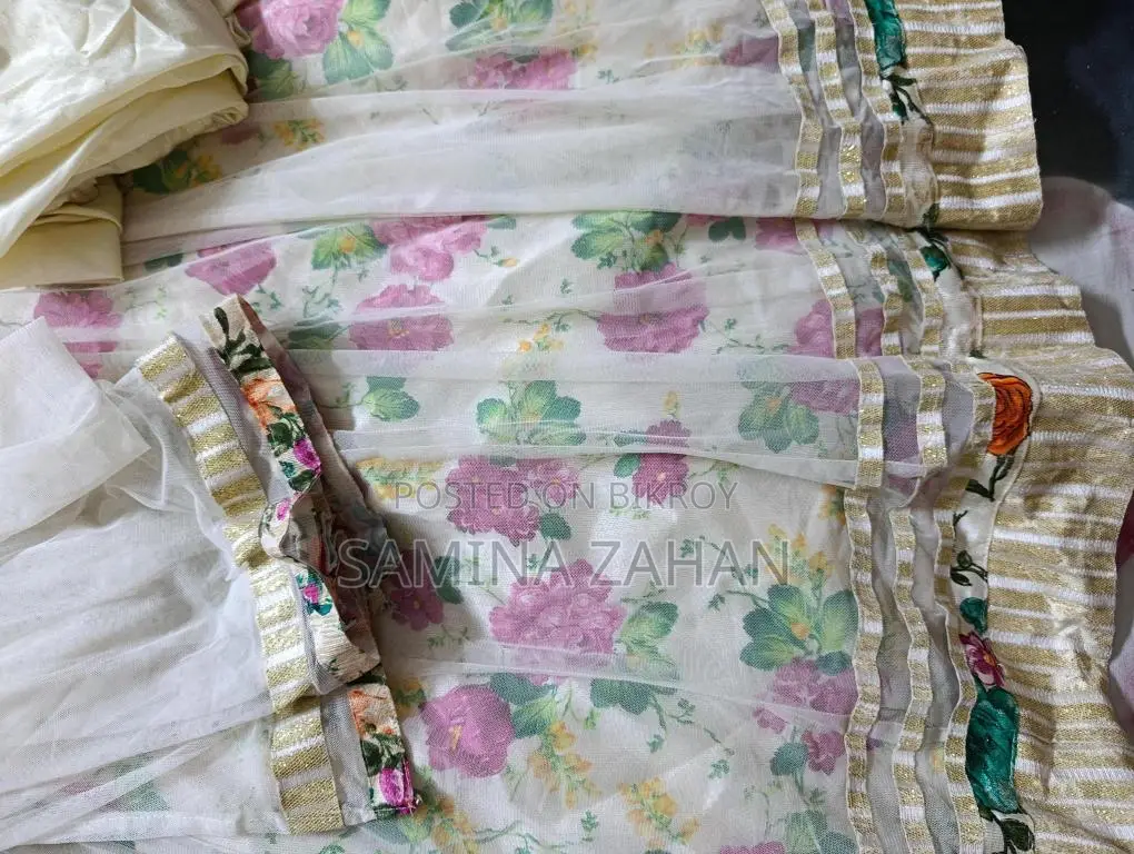 Floral gown with stone work