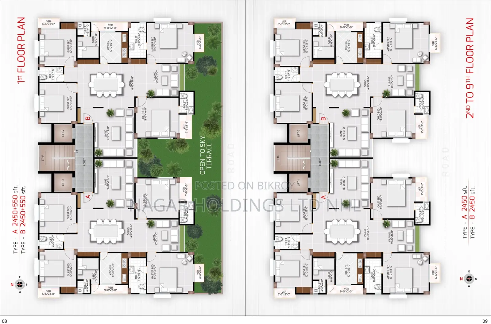 Buy a South-Facing 2450 Sq. Ft. Apartment in Bashundhara