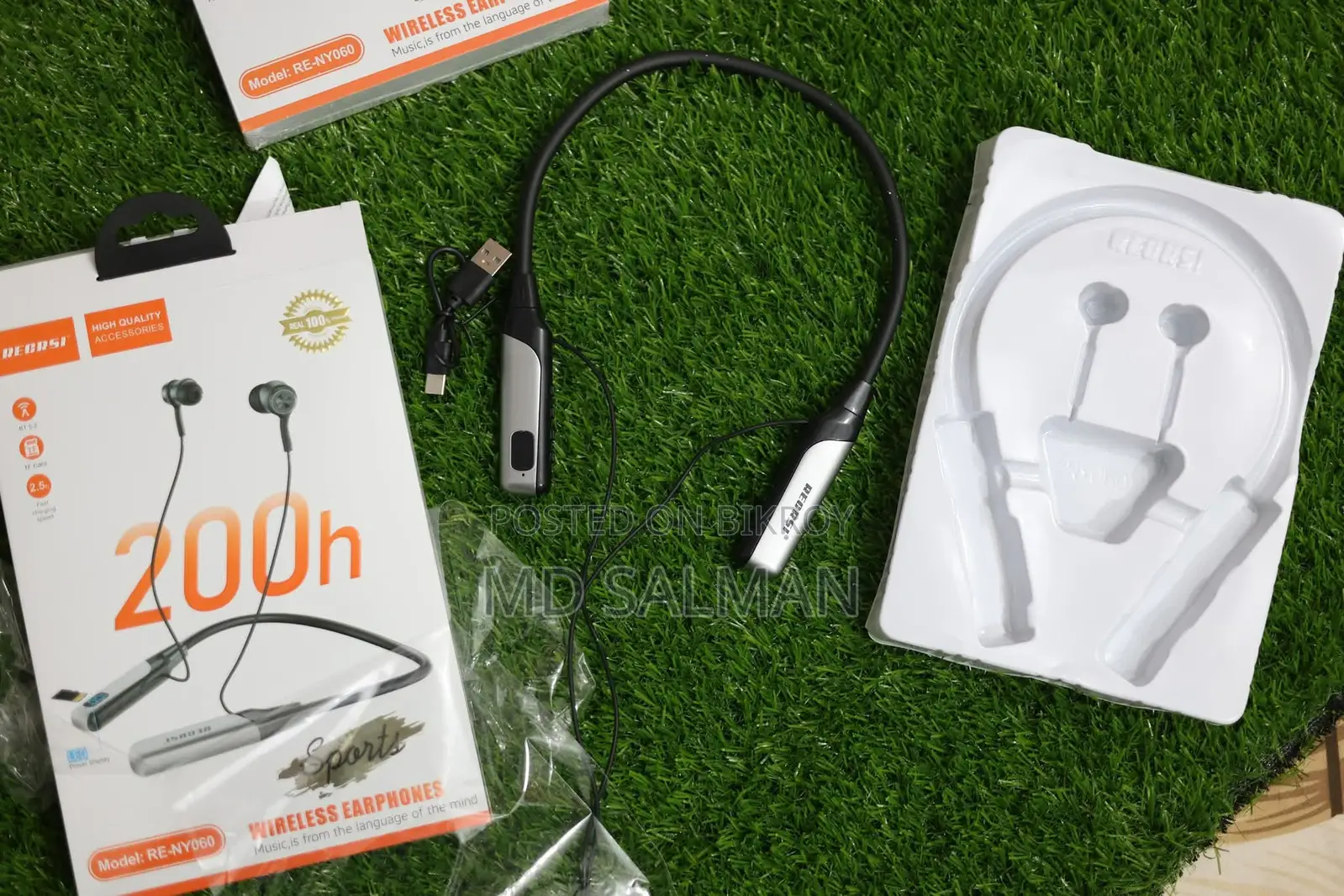 200 Hours Battery Wireless Neckband Earphones