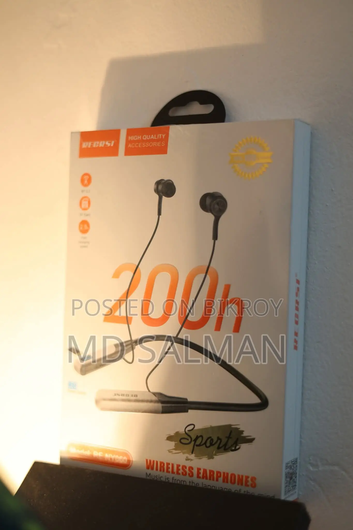 200 Hours Battery Wireless Neckband Earphones