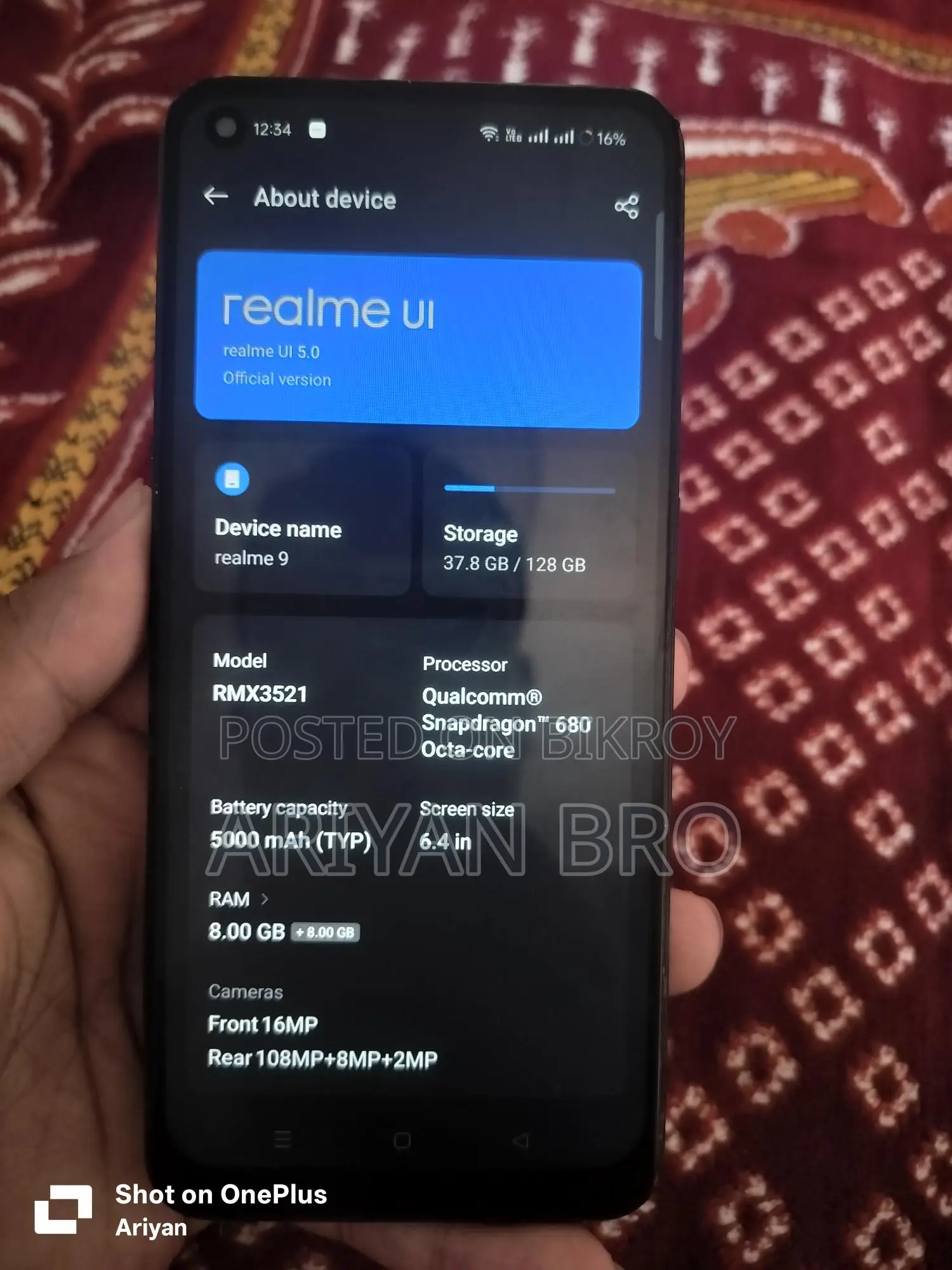 Realme 9 pro . (Used)