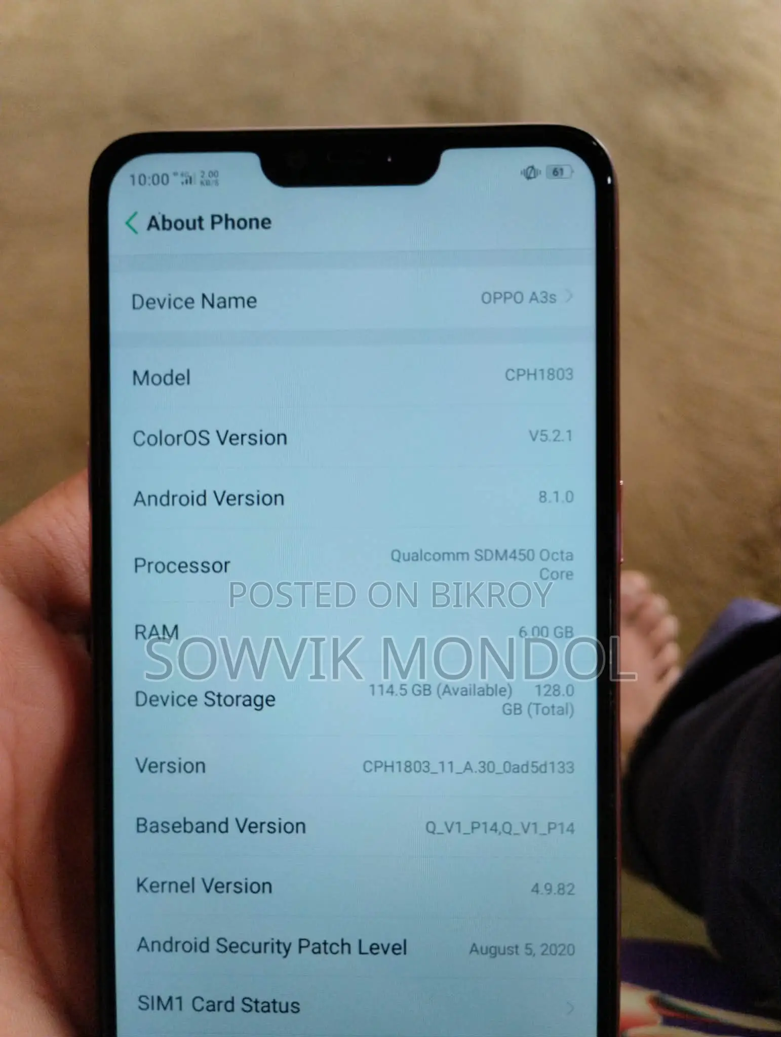 OPPO A3s 6/128 (Used)
