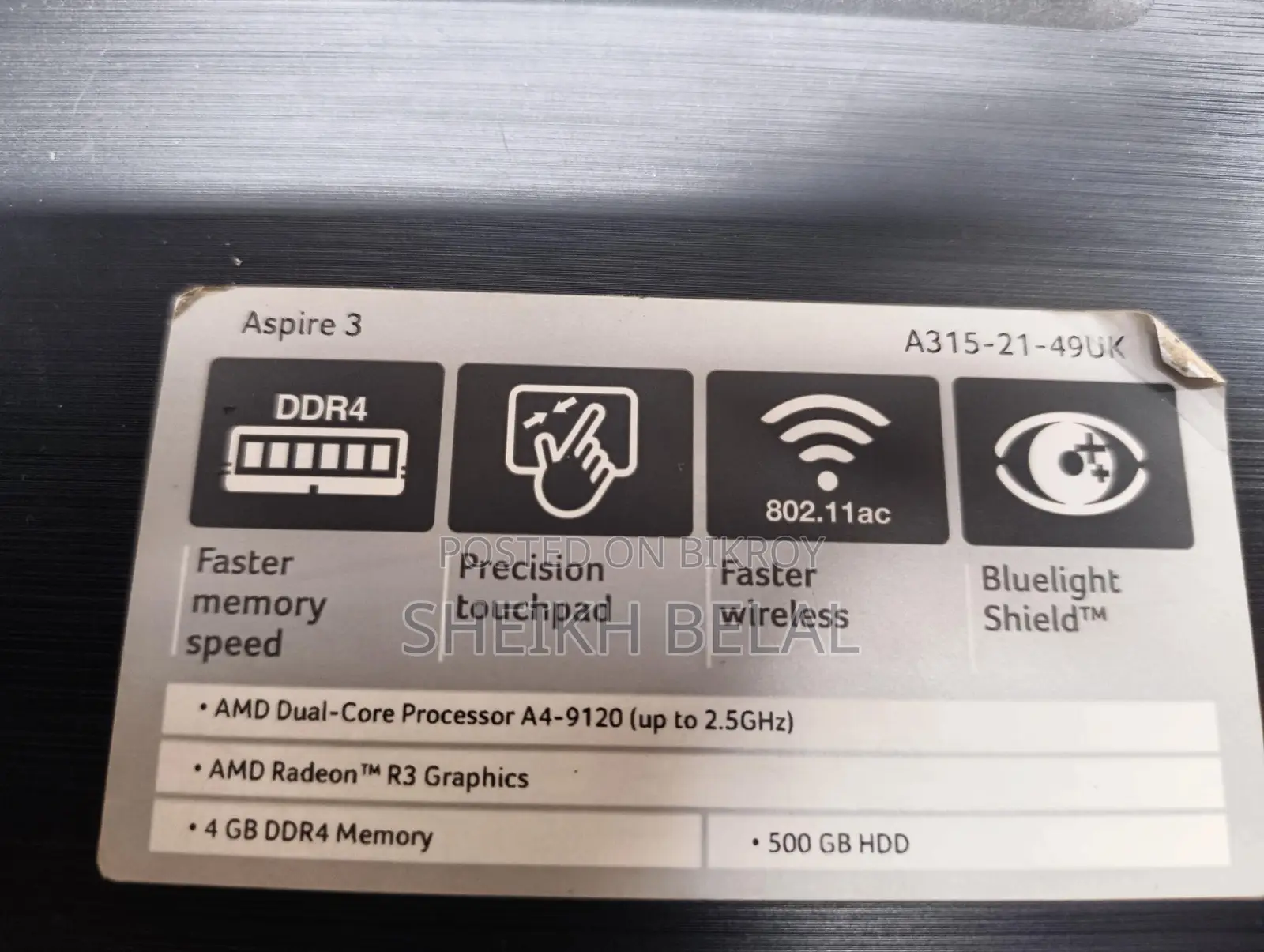 Laptop Aspire 3 (Acer)