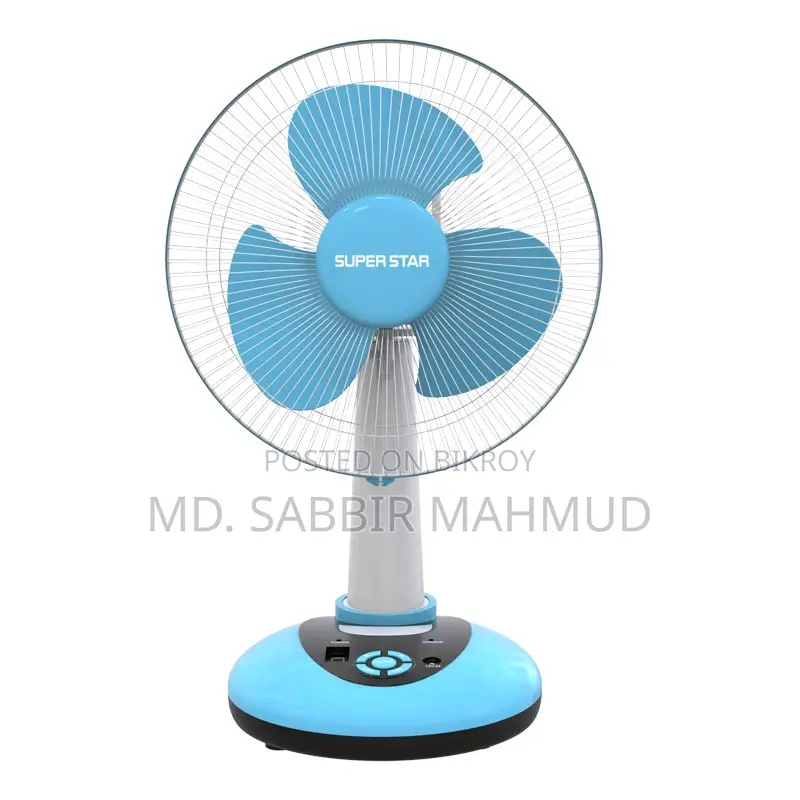 Super Star Rechargeable Table Fan