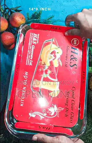 H&S 3 Pcs Tempered Glass Oven Proof Rectangular Serving Dish Set