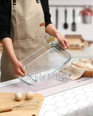 H&S 3 Pcs Tempered Glass Oven Proof Rectangular Serving Dish Set