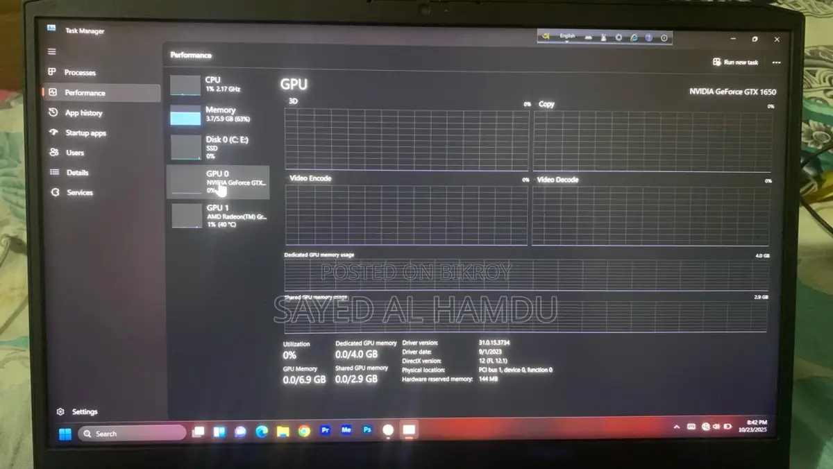 RYZEN 5 BLACK (LENOVO)