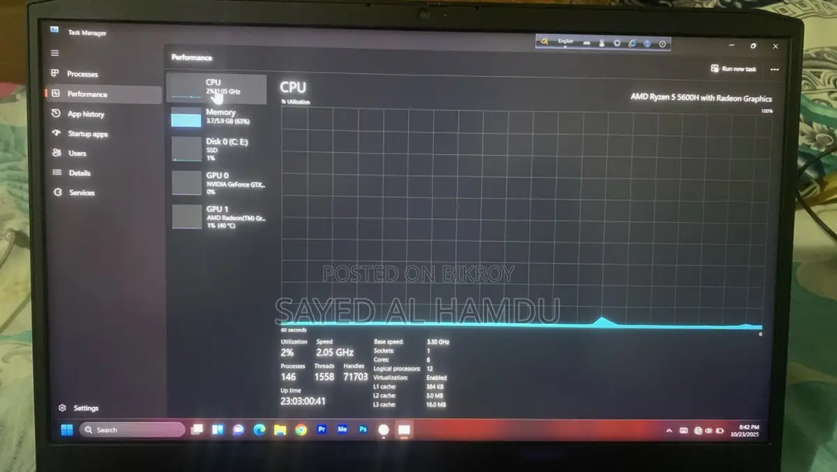 RYZEN 5 BLACK (LENOVO)