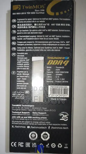 Twinmos Thunder Gx 8gb DDR4 New