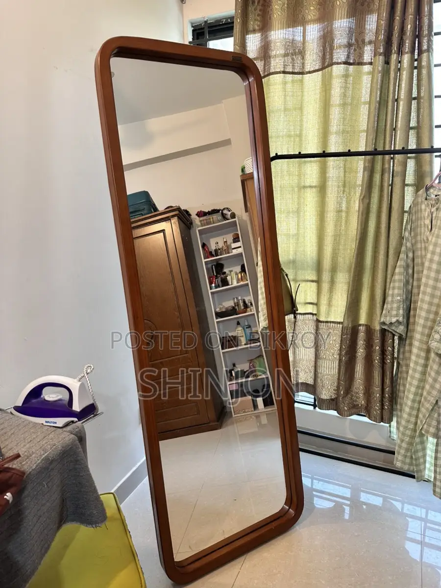 Wooden Stand Mirror