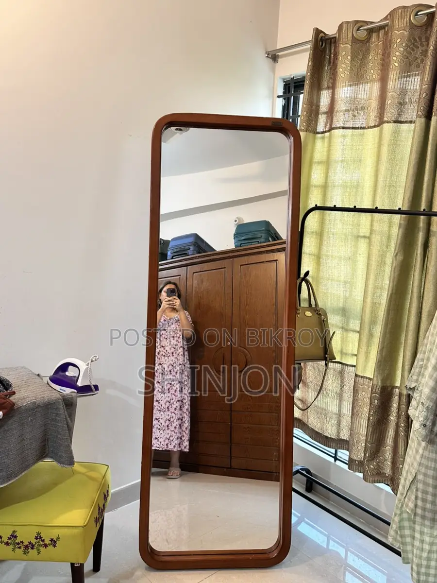 Wooden Stand Mirror