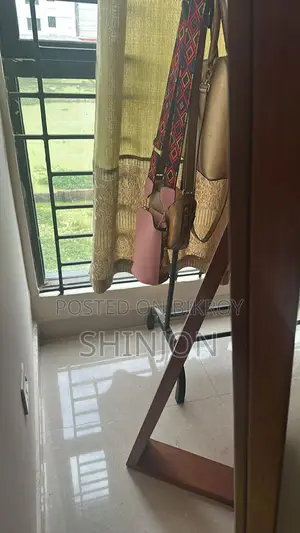 Wooden Stand Mirror