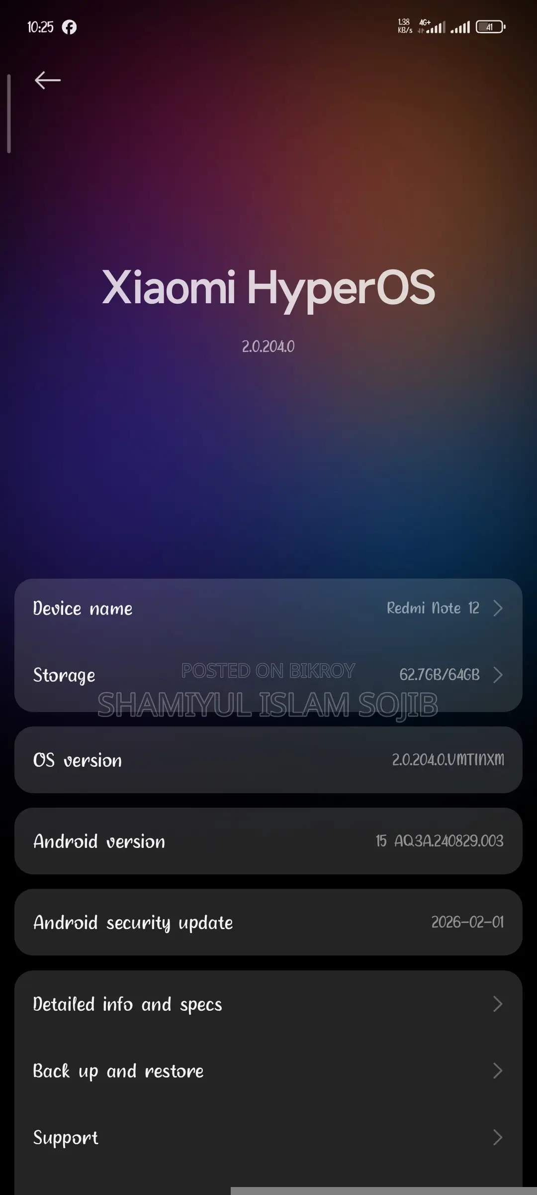 Xiaomi Redmi Note 12 6+64 GB (Used)
