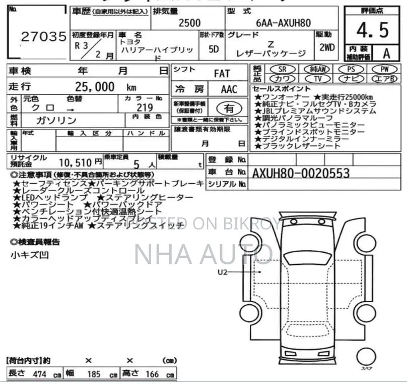 Toyota Harrier Hybrid 2021